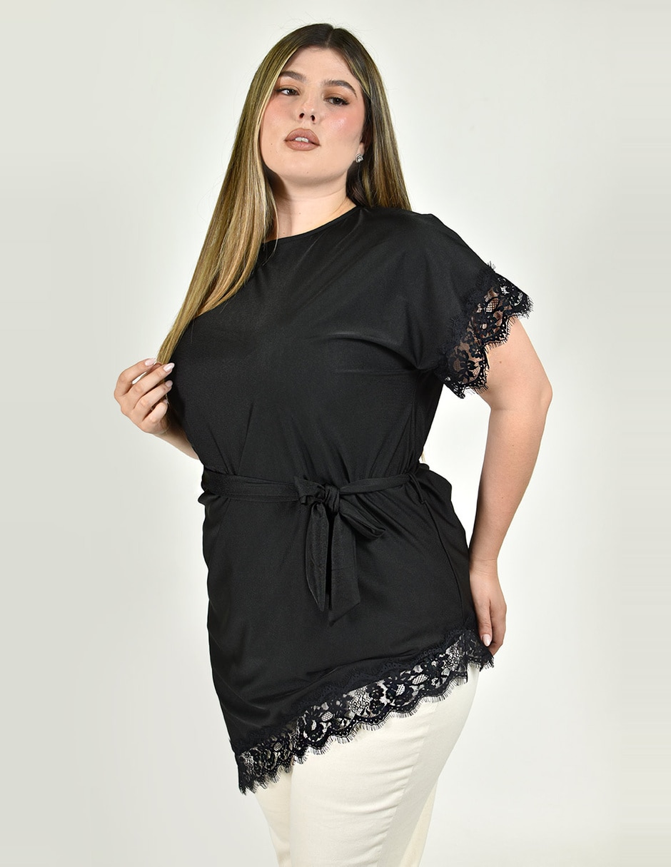 Blusa Roman Fashion manga corta para mujer