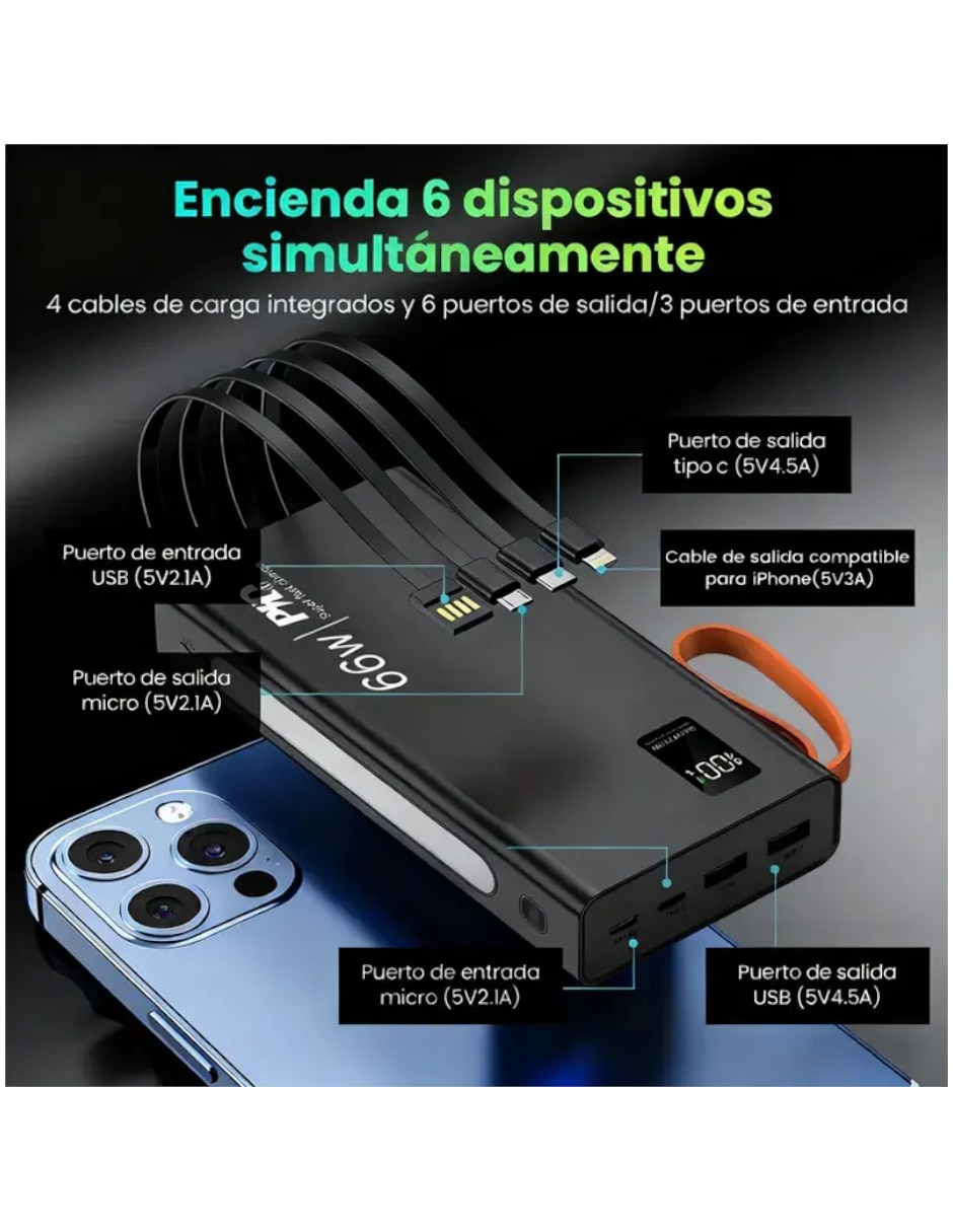 Batería portátil 46200 mAh 4