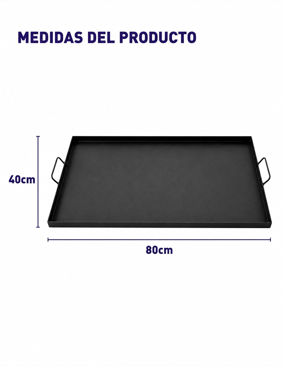 Comal Plancha acero 6