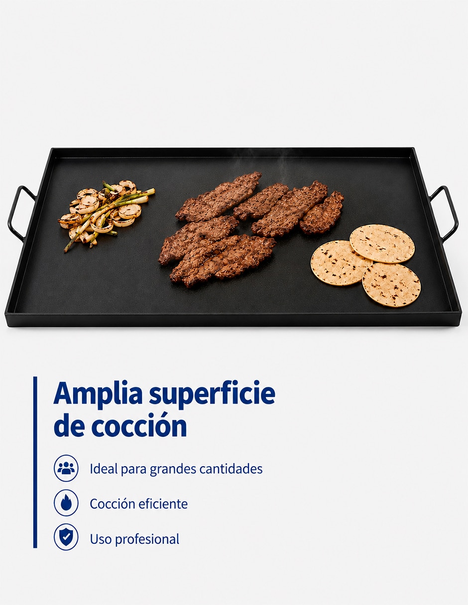 Comal Plancha acero 2