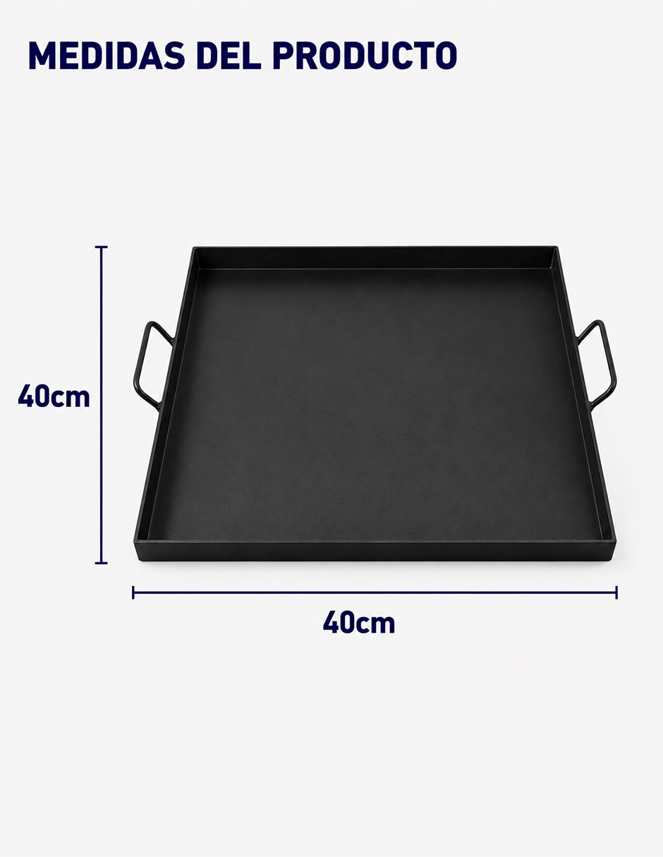 Comal plancha acero 6