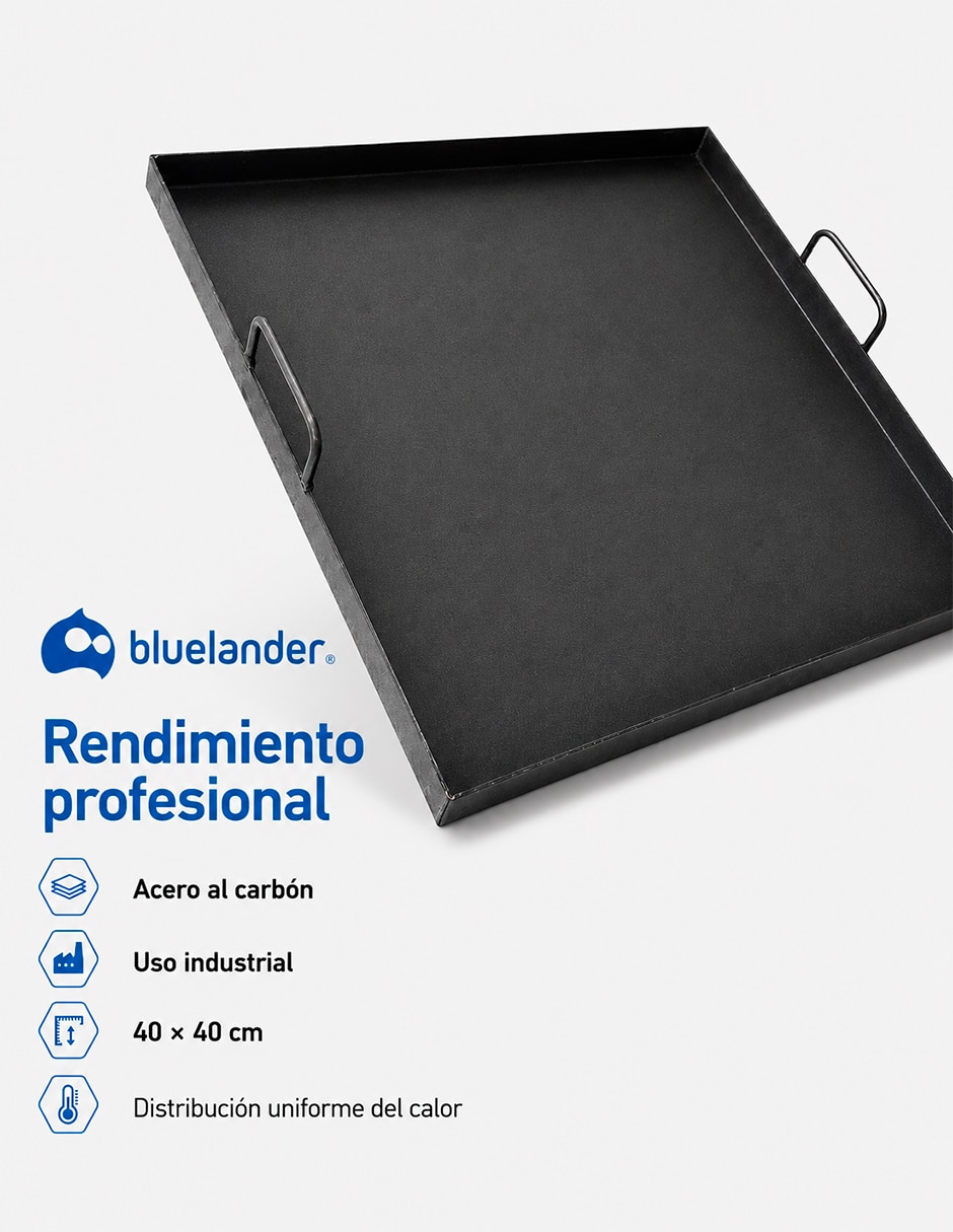 Comal plancha acero 2