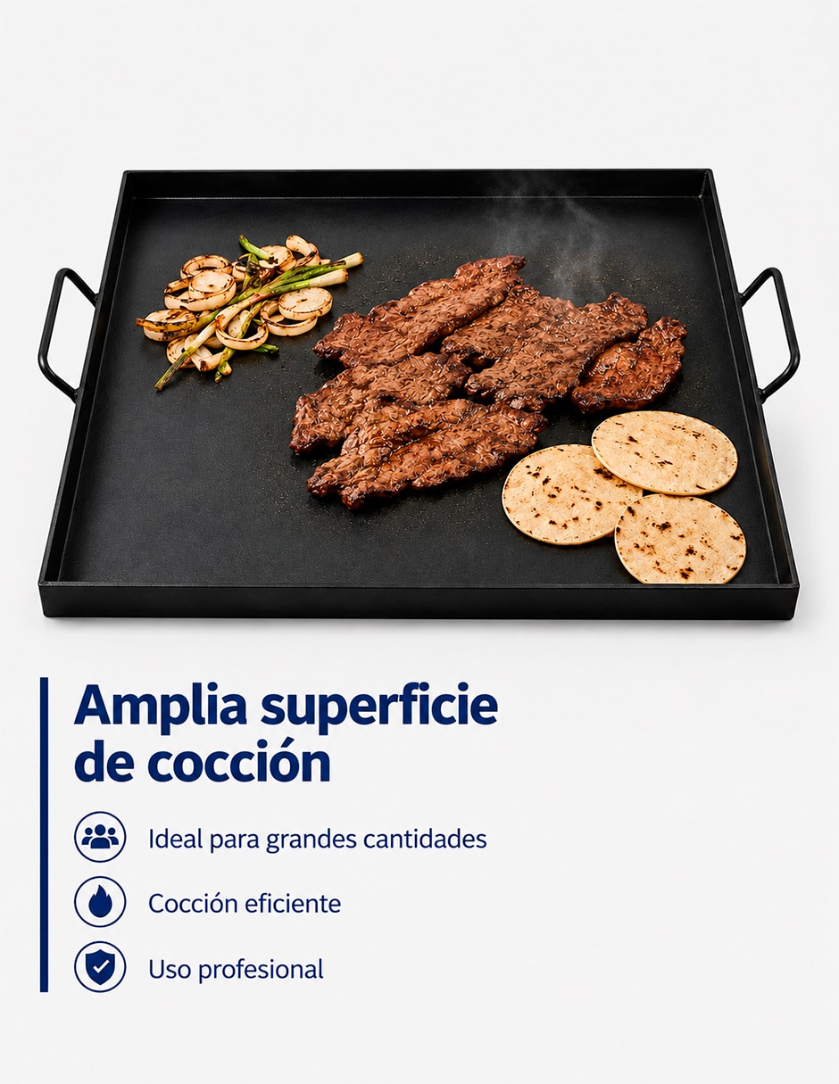 Comal plancha acero 3