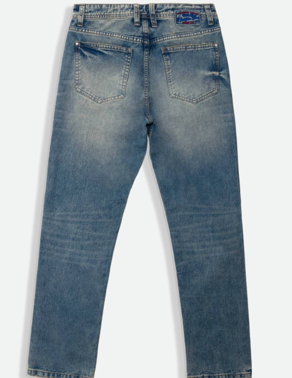 Jeans regular deslavado para hombre 2