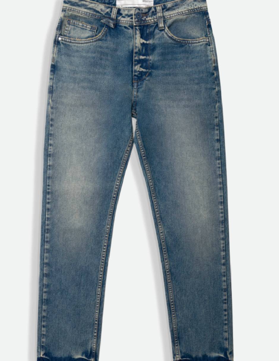 Jeans regular deslavado para hombre 5