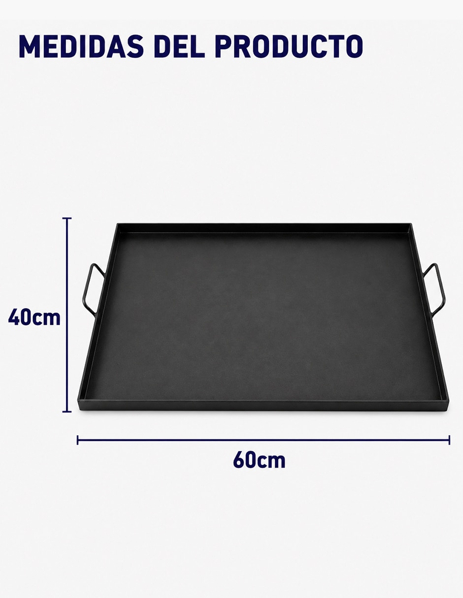 Comal plancha acero 6