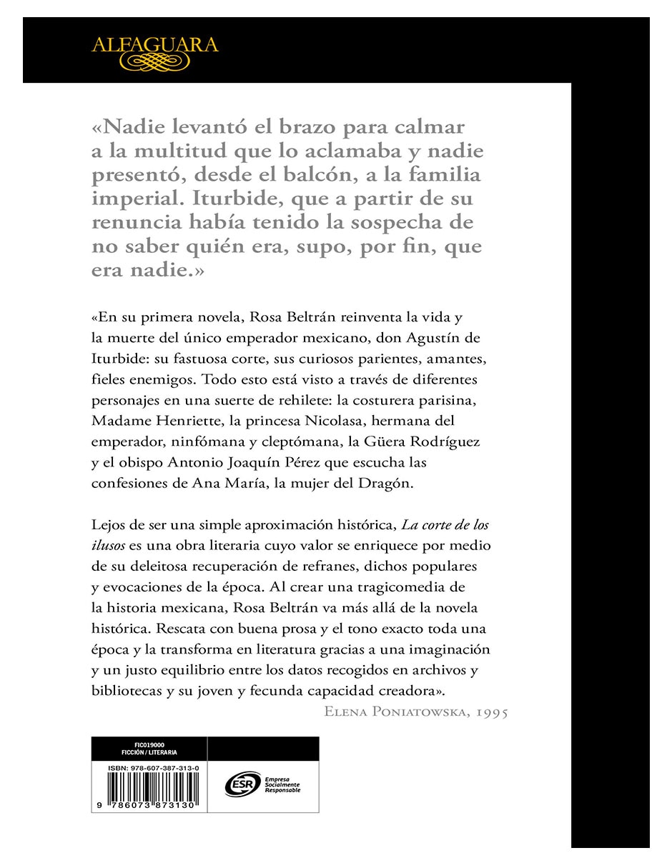 Libro La corte de los ilusos- Alfaguara de Rosa Beltrán