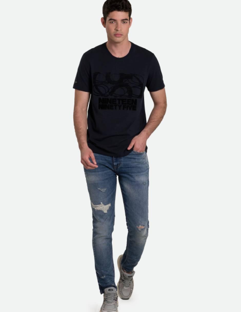 Jeans slim QUE110250062-015 lavado medio para hombre 4