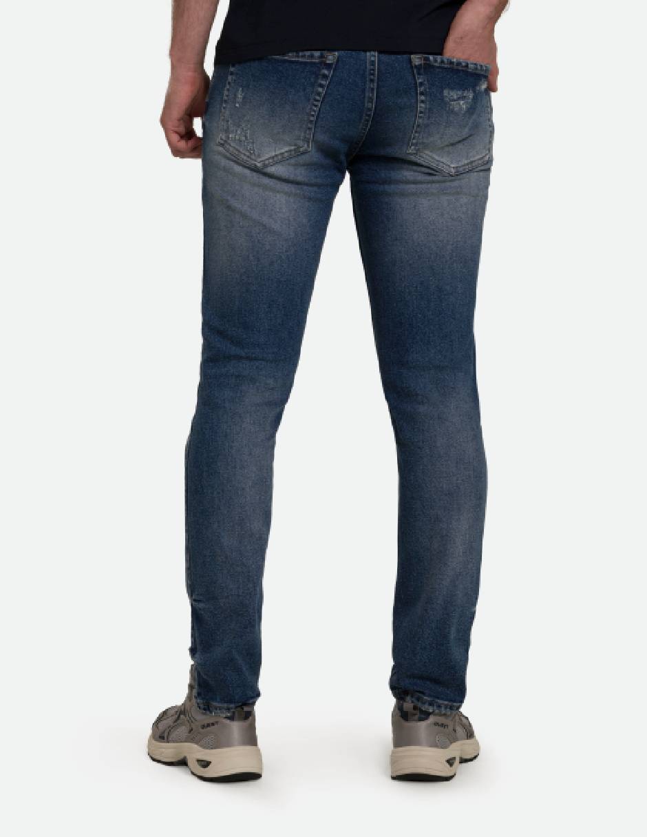 Jeans slim QUE110250062-015 lavado medio para hombre 6
