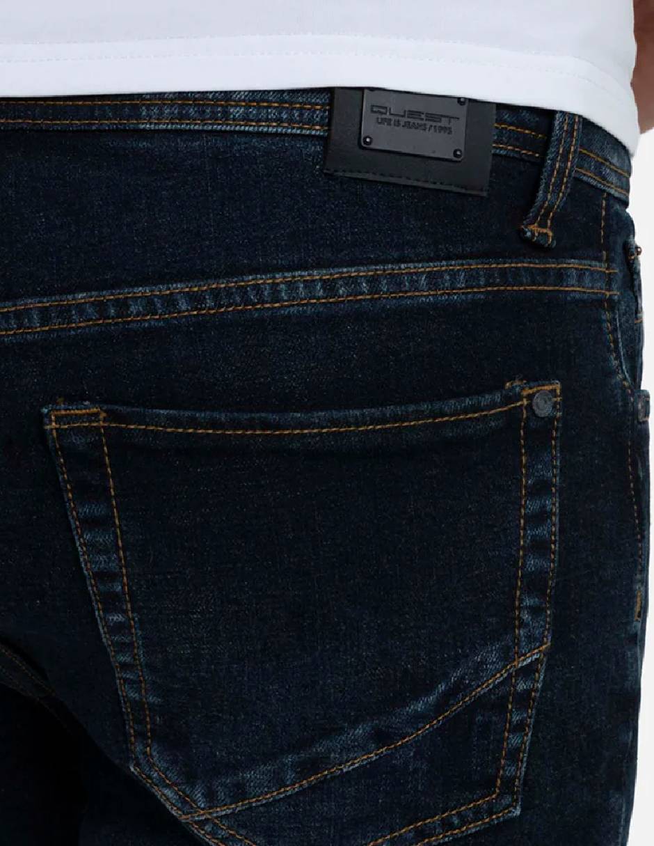 Jeans slim lavado obscuro para hombre 3