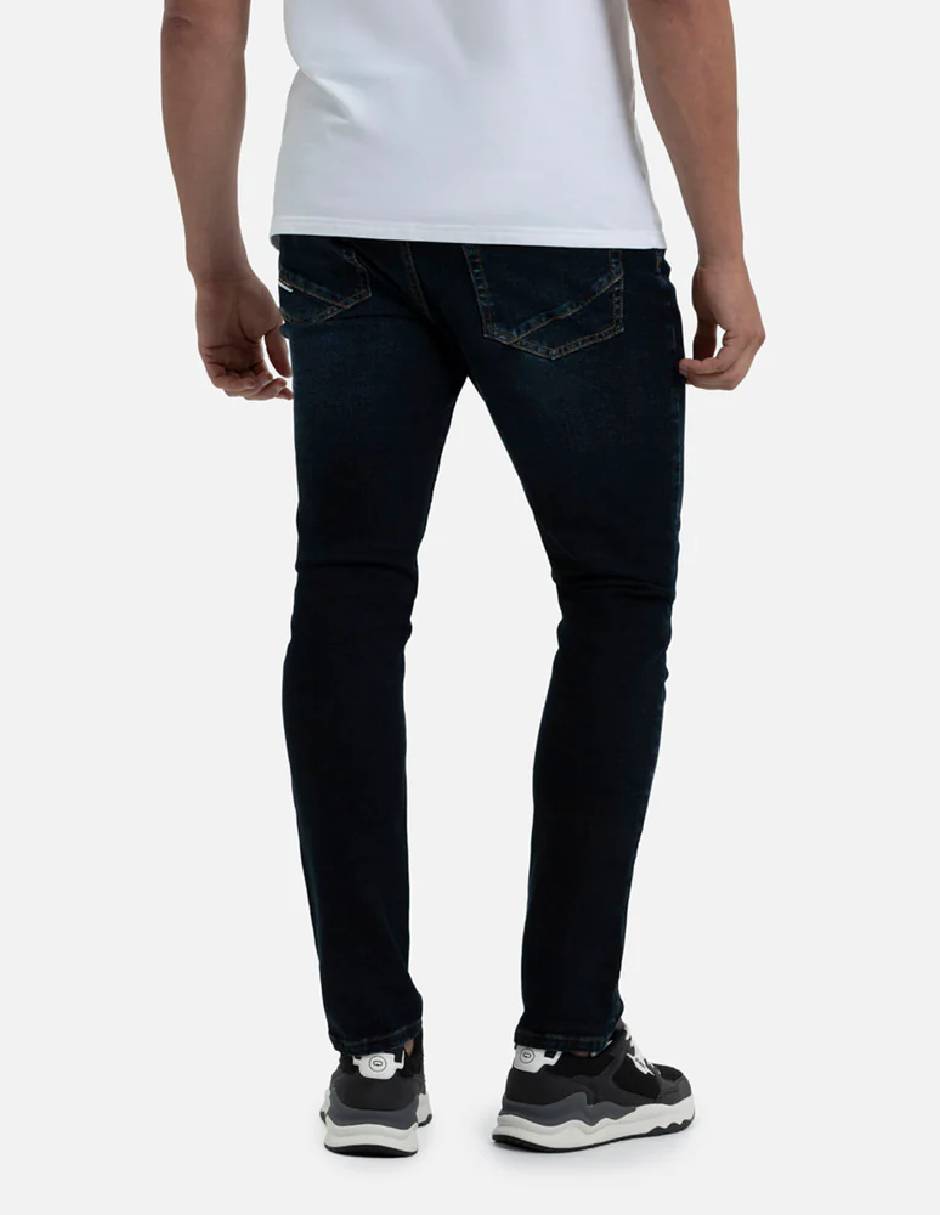 Jeans slim lavado obscuro para hombre 6