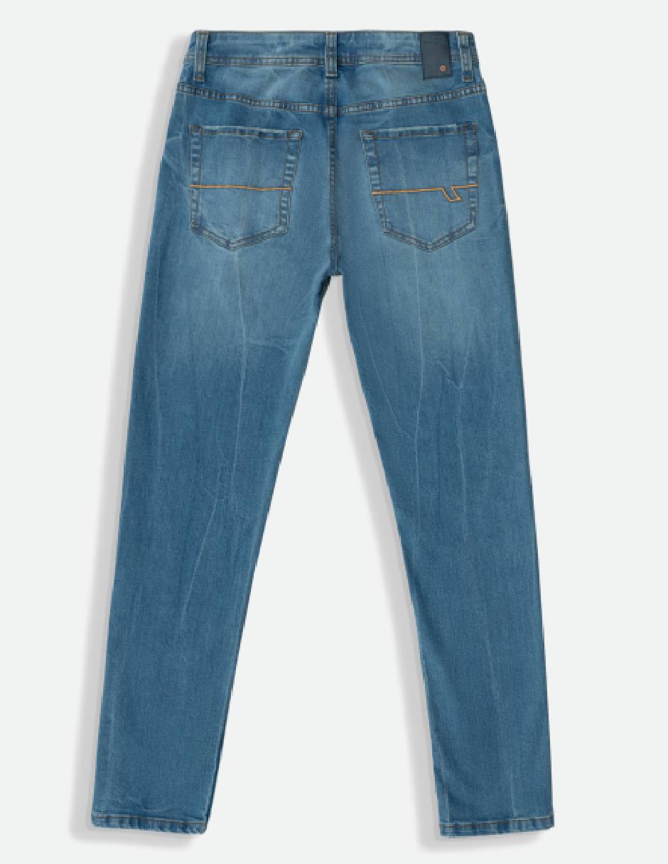 Jeans slim QUE110250032-015 lavado medio para hombre 2