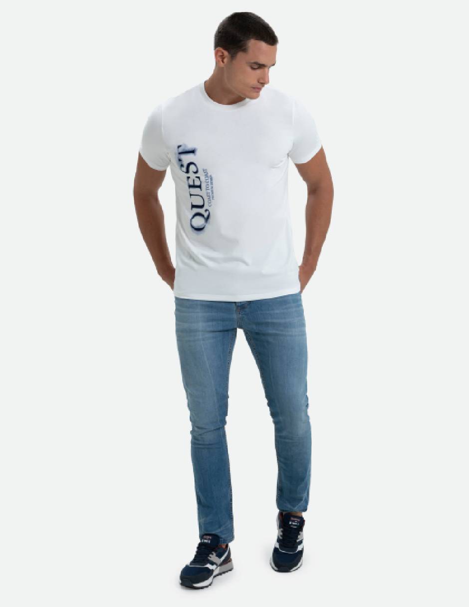 Jeans slim QUE110250032-015 lavado medio para hombre 4