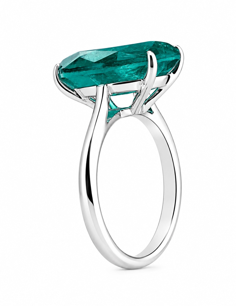 Anillo ovalado P 925 de plata turmalina 2