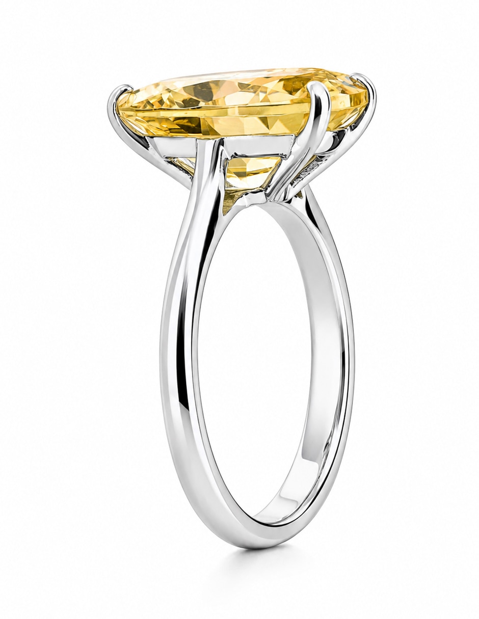 Anillo ovalado P 925 de plata topacio 4