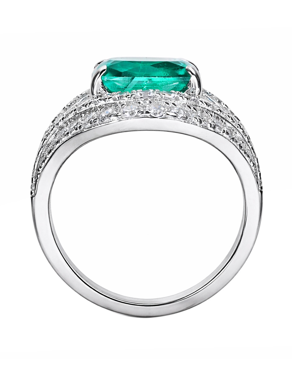 Anillo P 925 de plata turmalina pavé 2