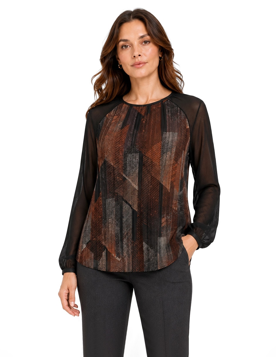 Blusa Foley's manga larga para mujer