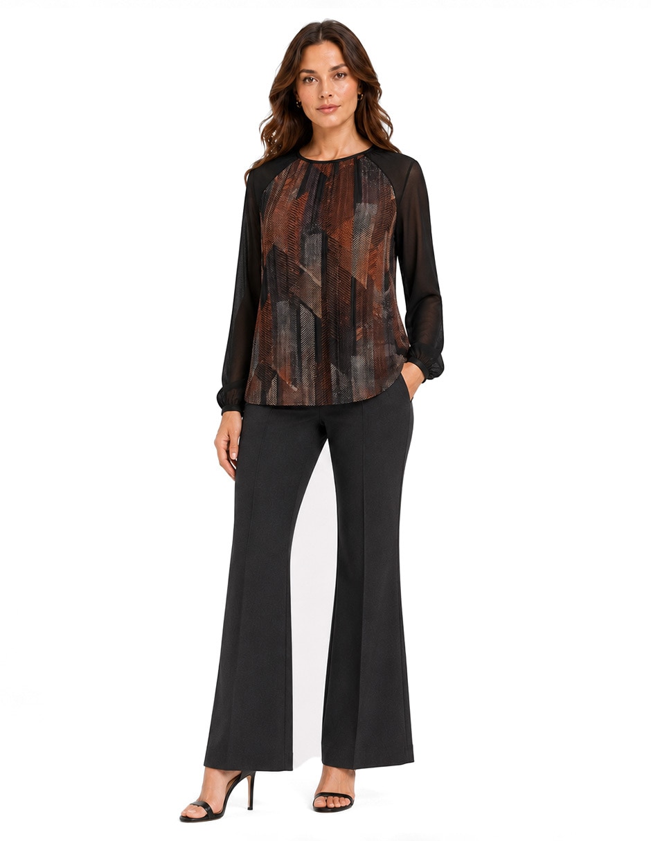 Blusa Foley's manga larga para mujer