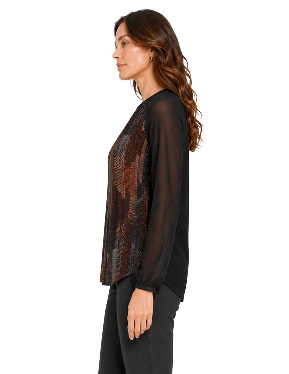 Blusa Foley's manga larga para mujer