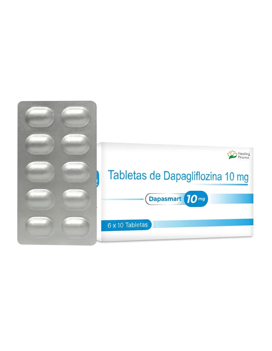 Dapagliflozina 10 mg 60 Tabletas Dapasmart 10
