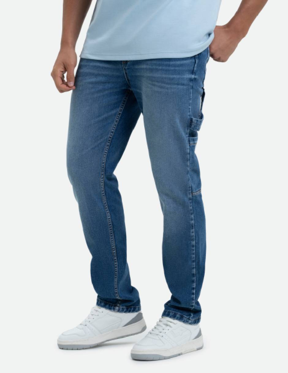 Jeans regular lavado medio para hombre Jeans regular lavado medio para hombre