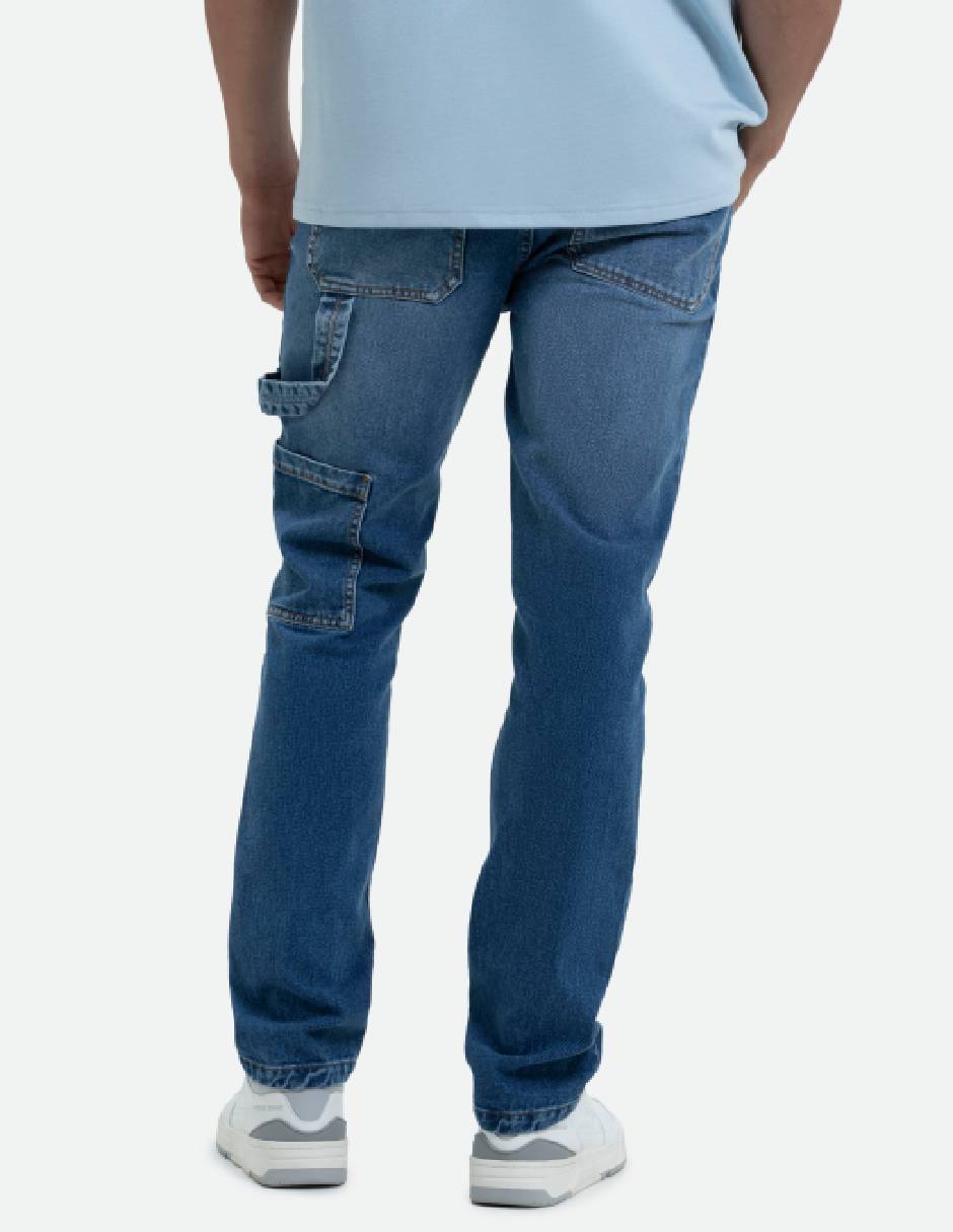 Jeans regular lavado medio para hombre 5