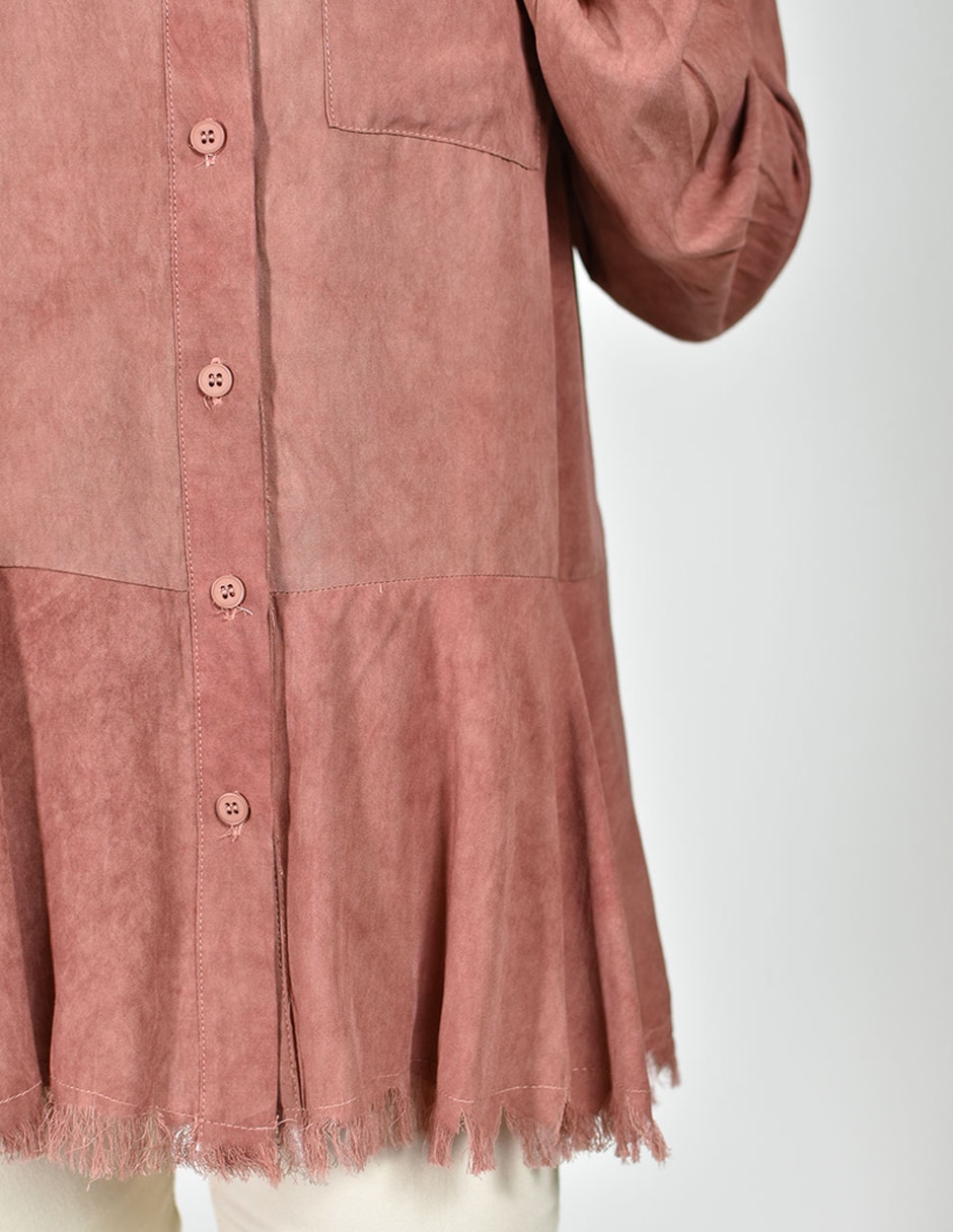 Camisa Roman Fashion manga larga para mujer