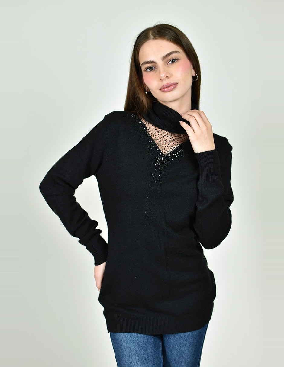 Suéter cuello alto para mujer 3