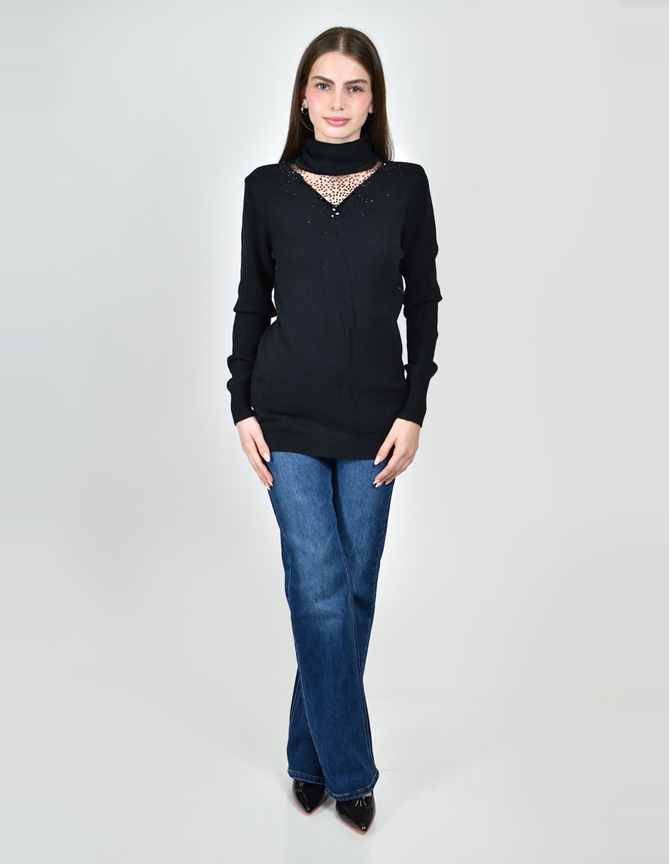 Suéter cuello alto para mujer 4