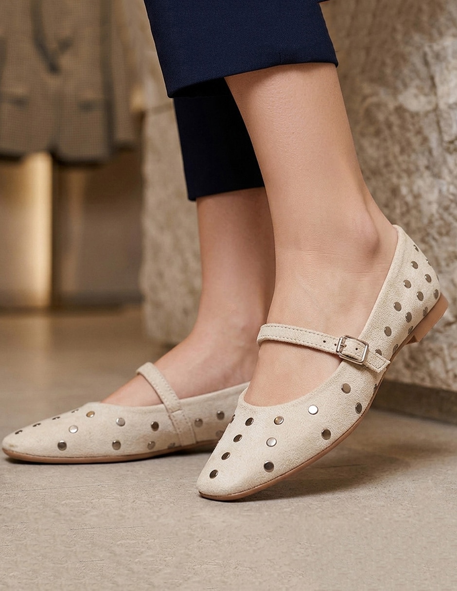 Balerina 810-E-475-B de Gamuza para mujer 7