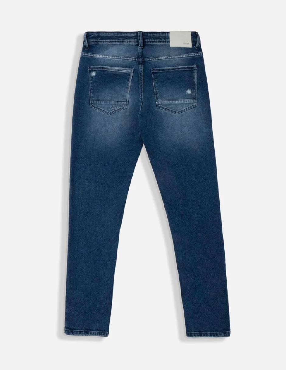 Jeans slim lavado medio para hombre 2