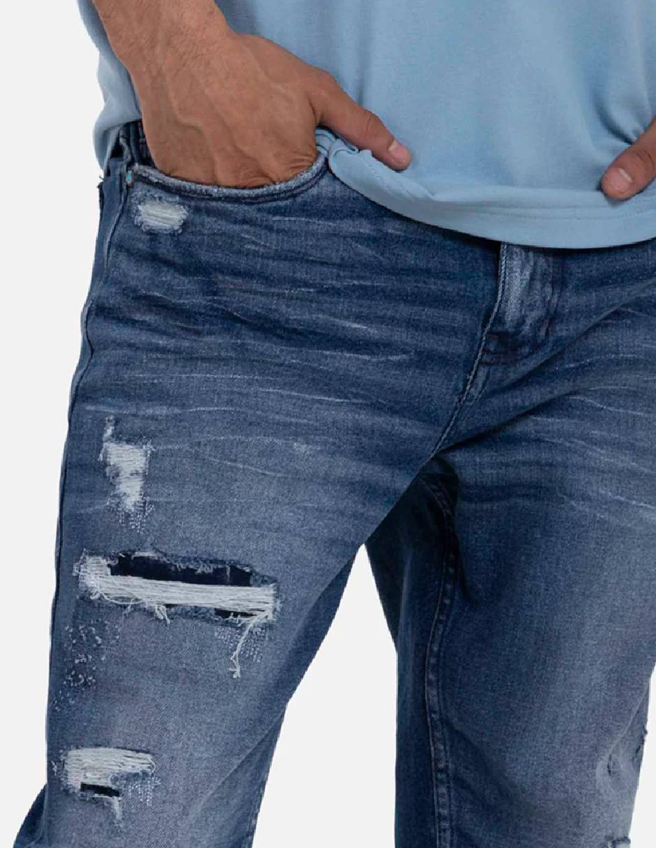 Jeans slim lavado medio para hombre 3