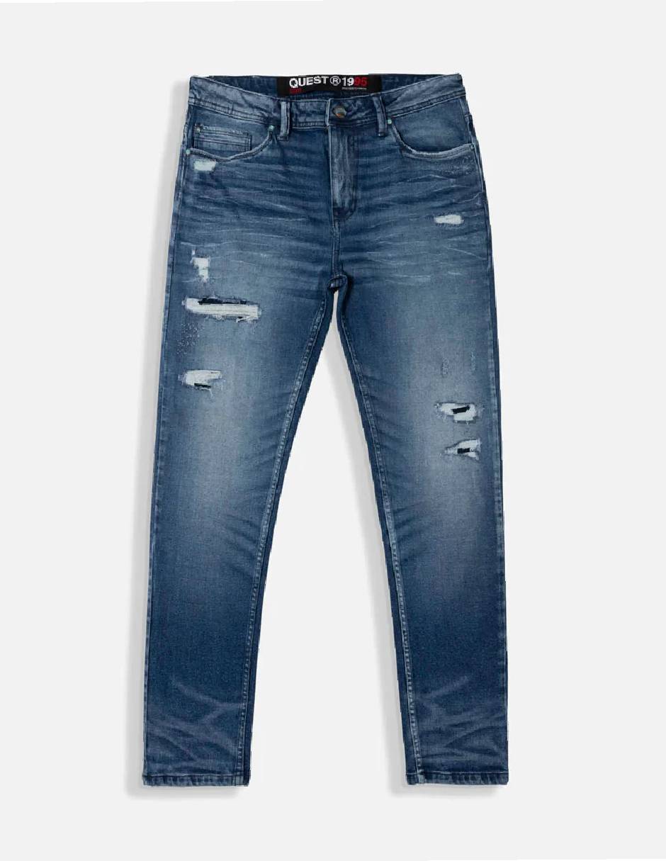 Jeans slim lavado medio para hombre 5