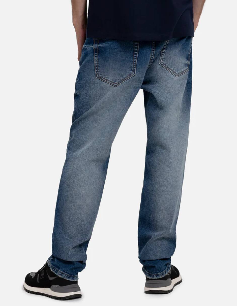 Jeans regular lavado medio para hombre 6