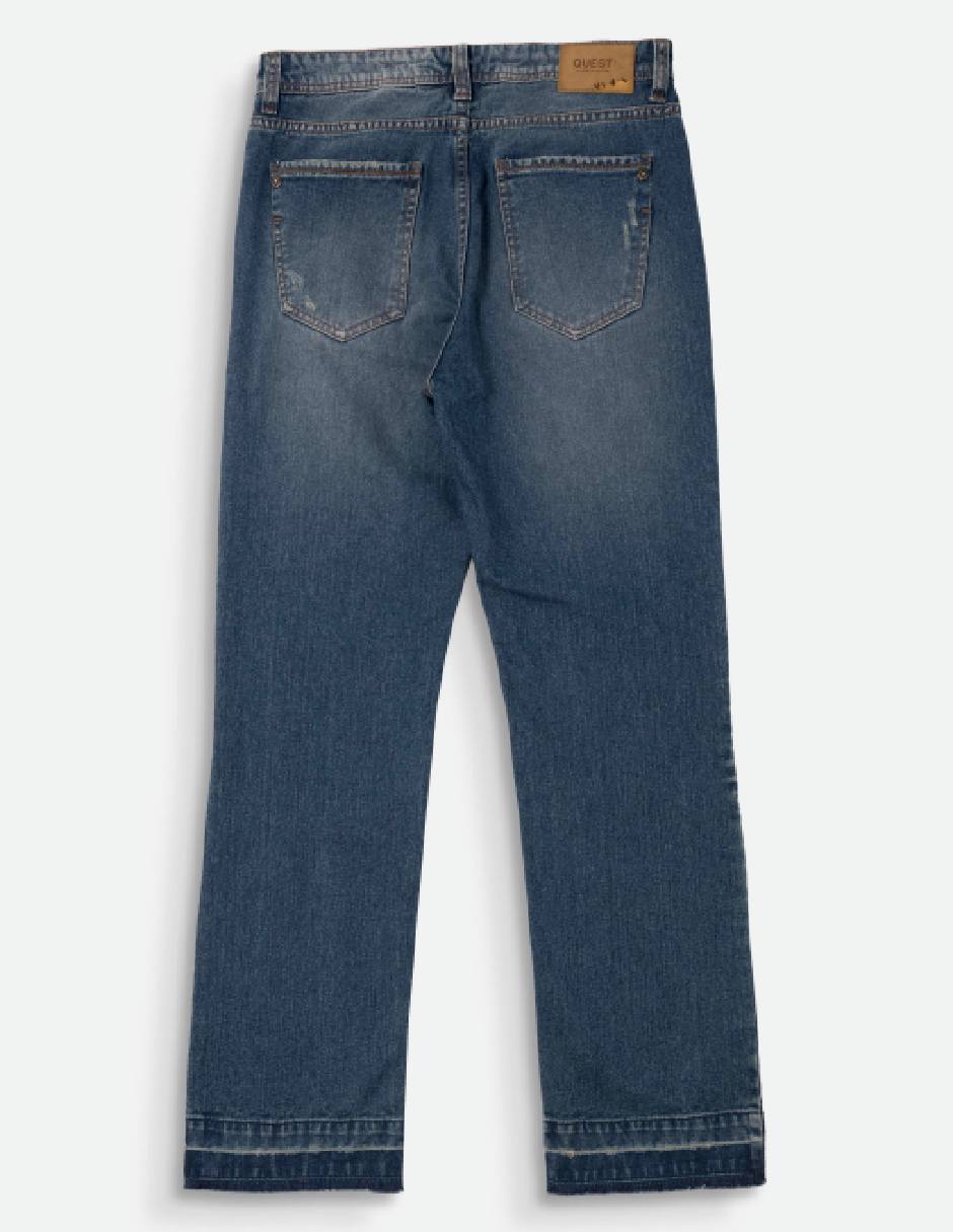 Jeans loose lavado medio para hombre 2
