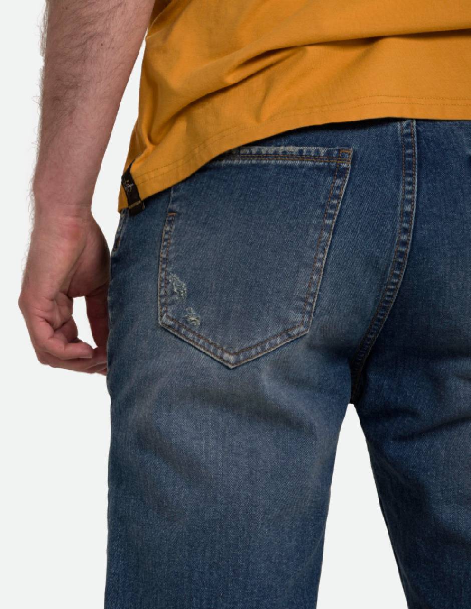 Jeans loose lavado medio para hombre 3