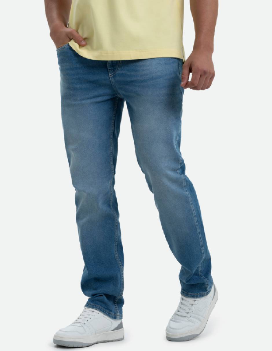 Jeans straight lavado medio para hombre Jeans straight lavado medio para hombre