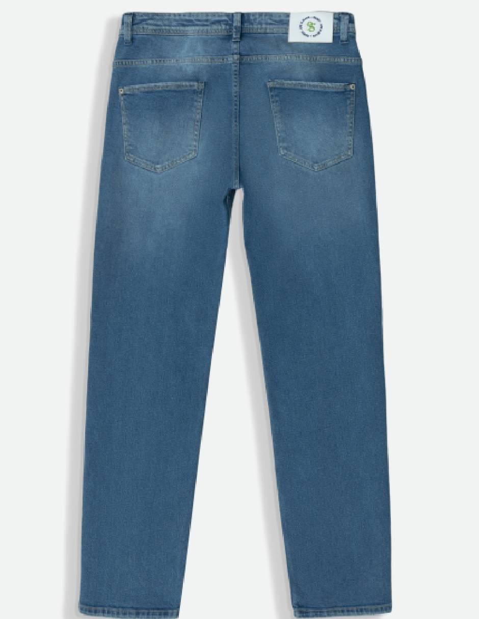 Jeans straight lavado medio para hombre 2