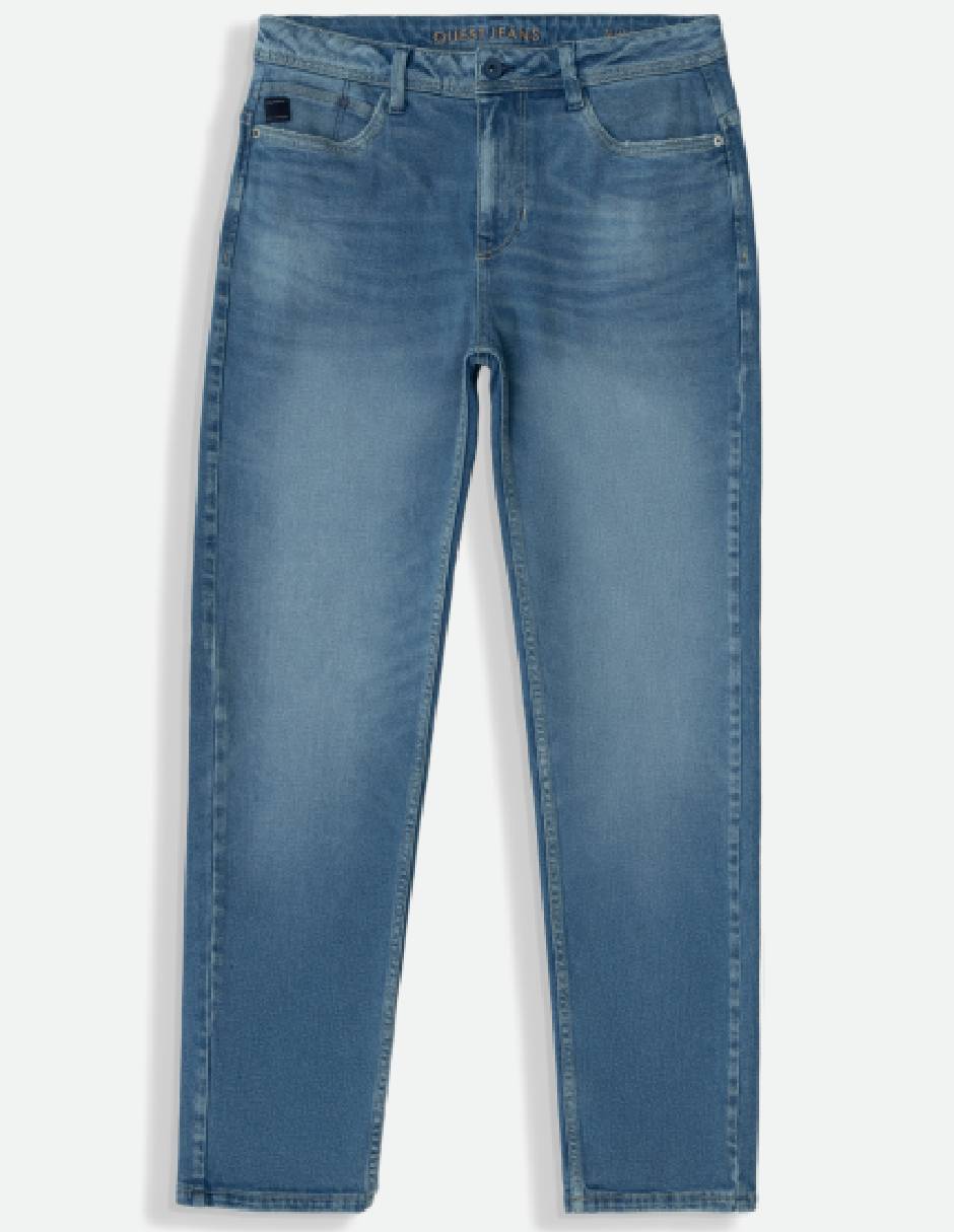 Jeans straight lavado medio para hombre 5