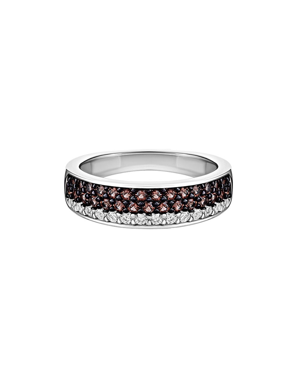 Anillo P 925 de plata zirconia pavé