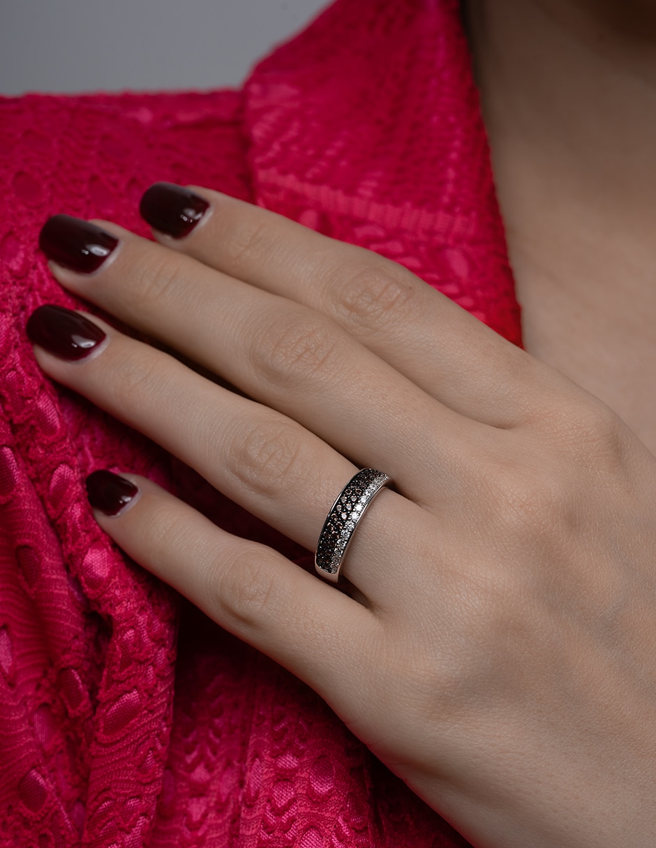 Anillo P 925 de plata zirconia pavé 3