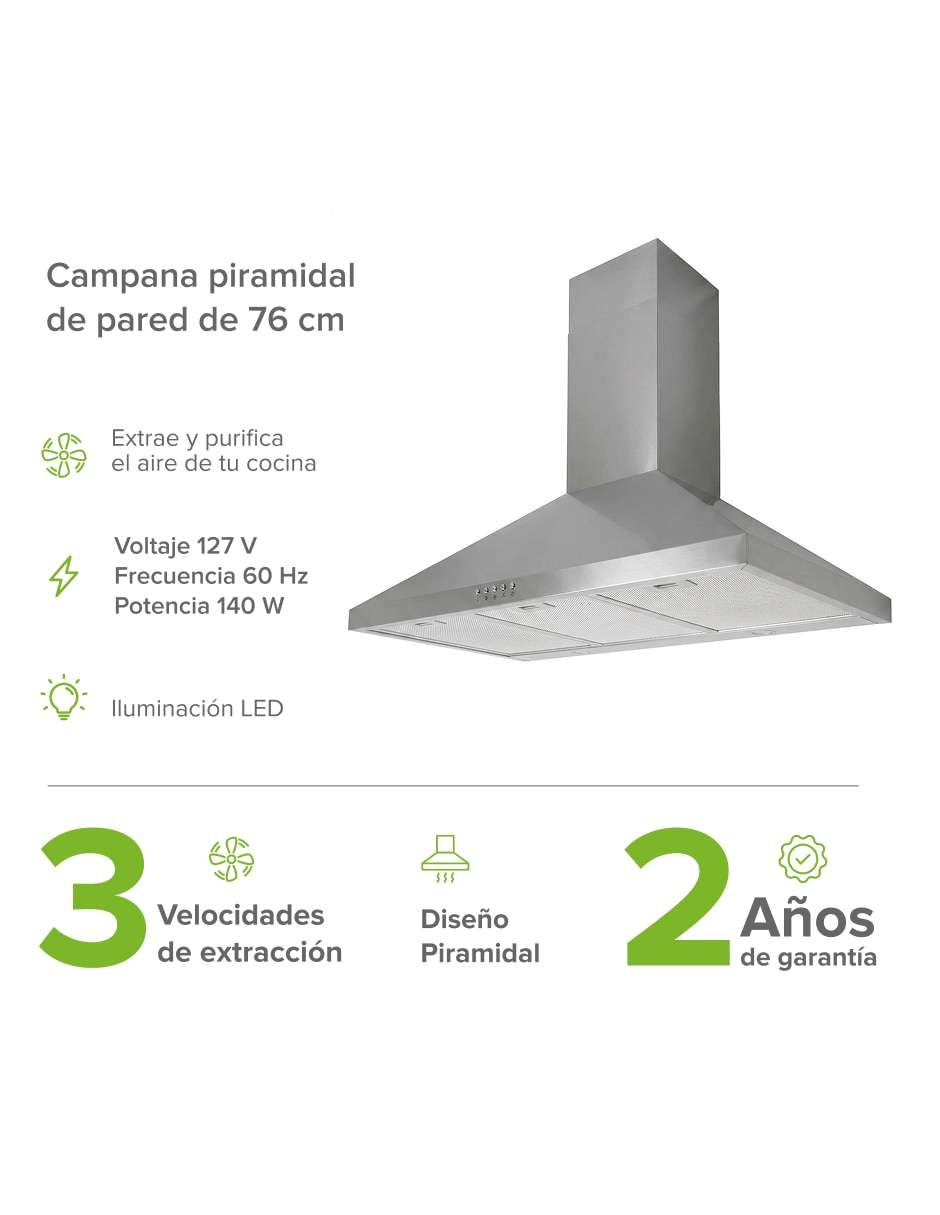 Campana de pared CEP76 de acero inoxidable