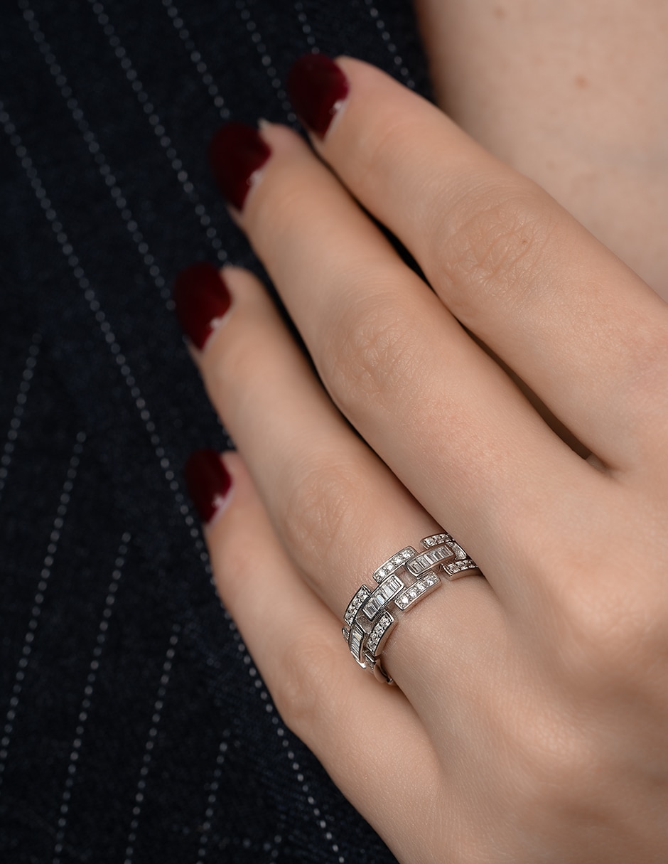 Anillo P 925 de plata zirconia brillante 3