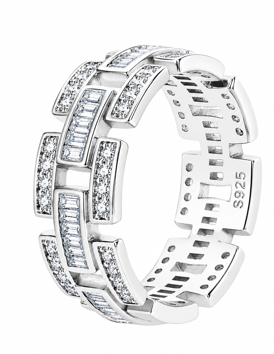 Anillo P 925 de plata zirconia brillante 5