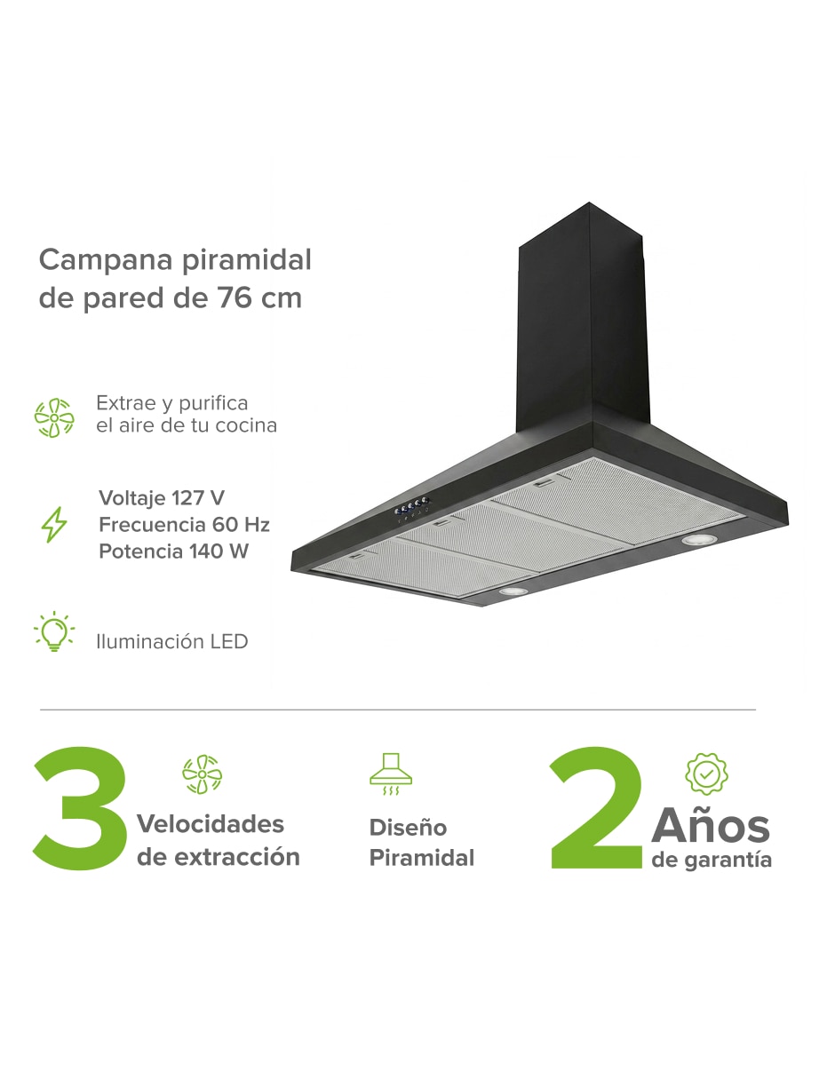 Campana de pared CEP76N de acero inoxidable