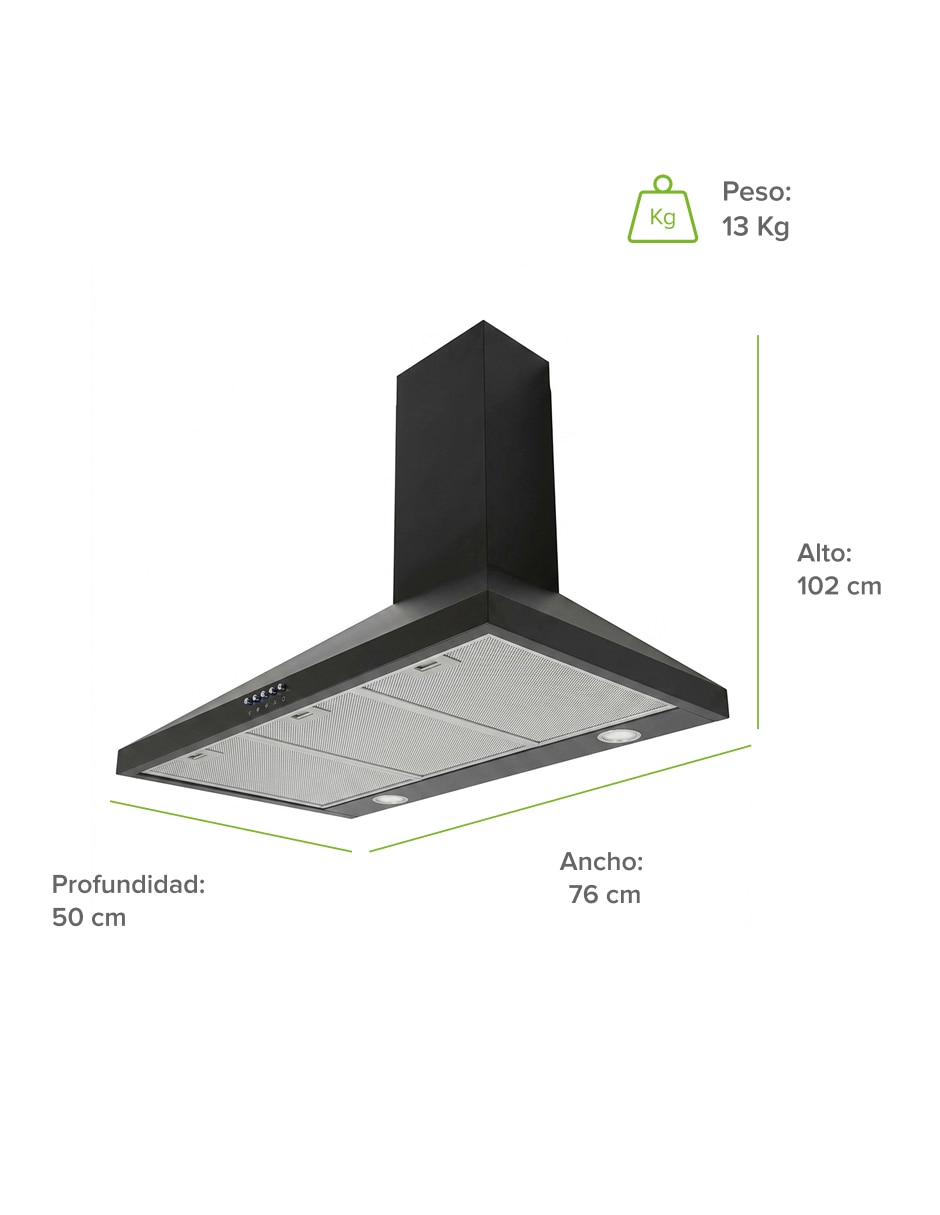 Campana de pared CEP76N de acero inoxidable 5