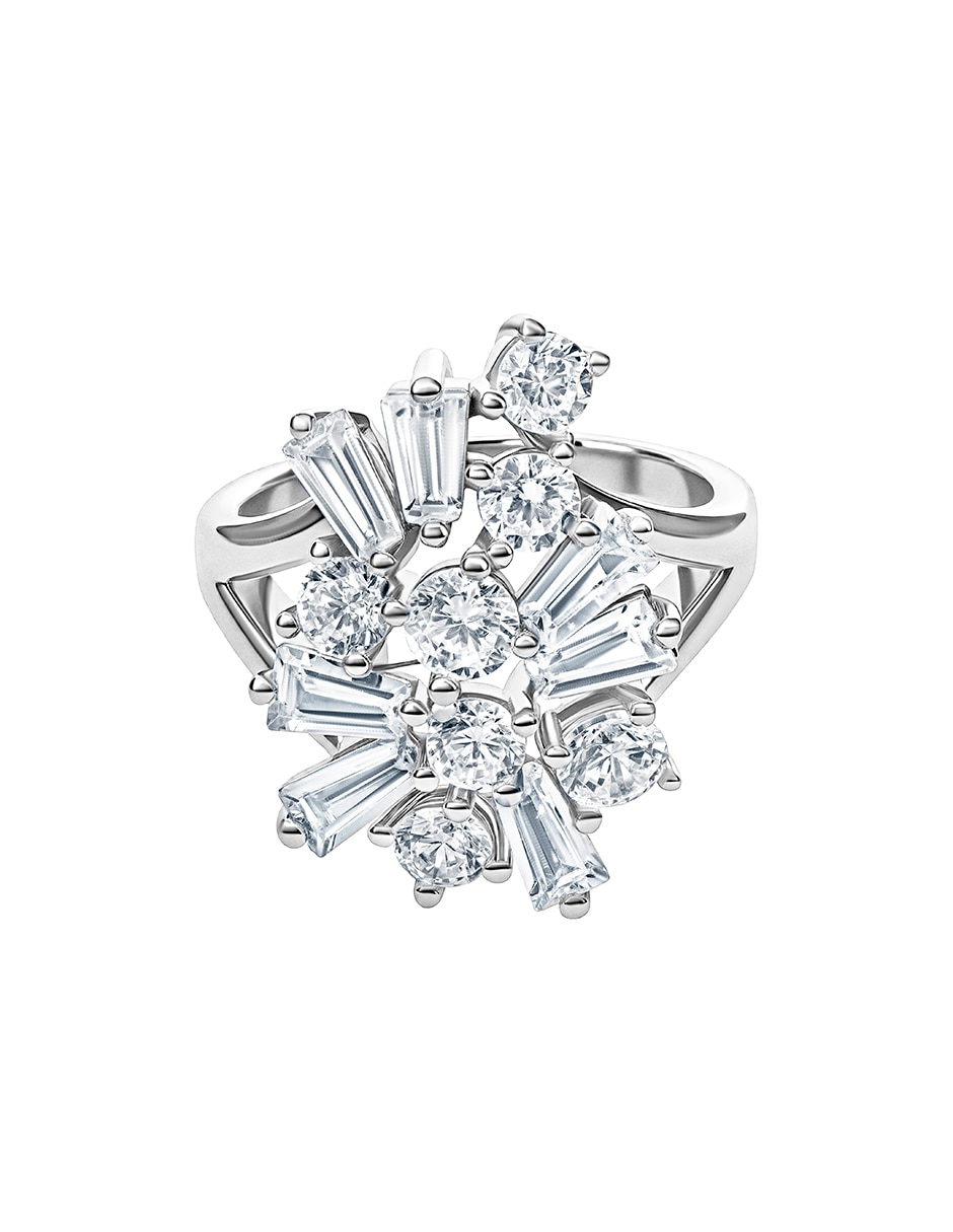 Anillo P 925 de plata zirconia brillante