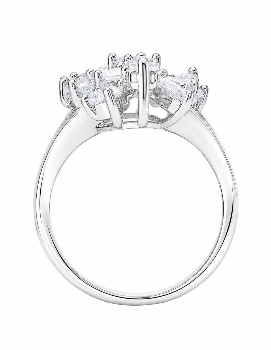 Anillo P 925 de plata zirconia brillante 2