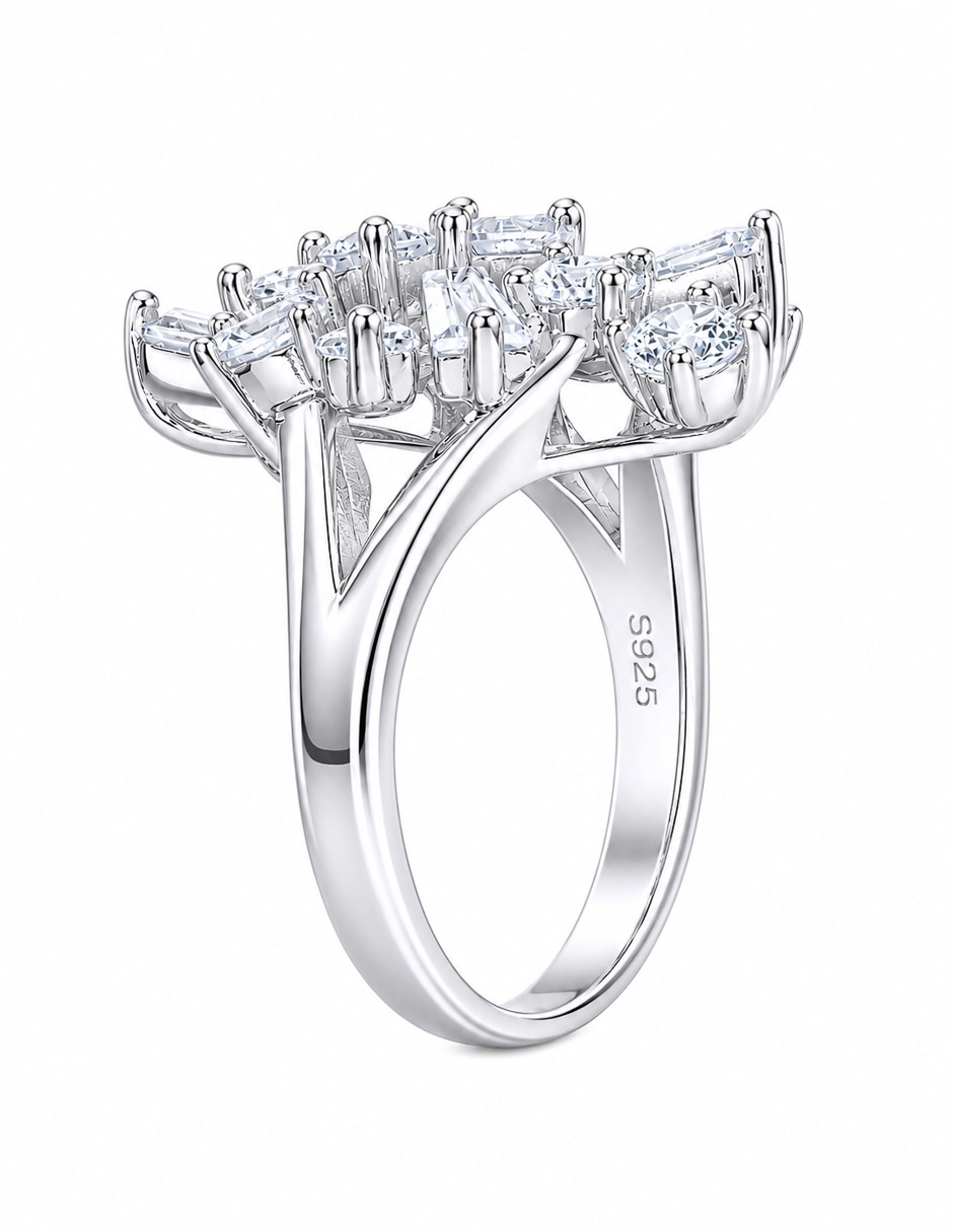 Anillo P 925 de plata zirconia brillante 5