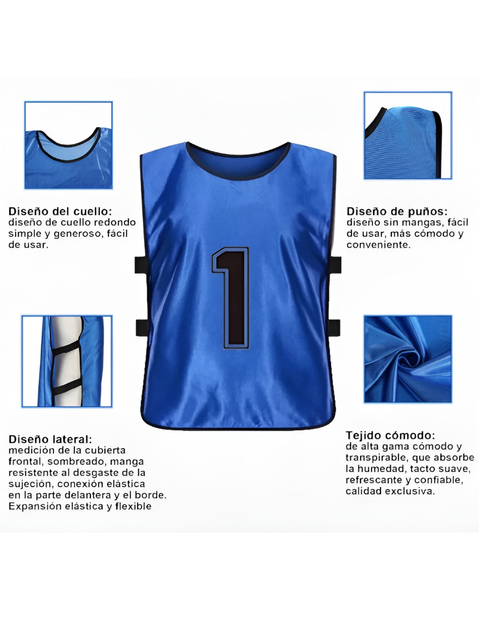 Set chaleco deportivo para fútbol unisex 2